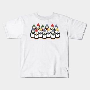 Happy Christmas penguins Kids T-Shirt